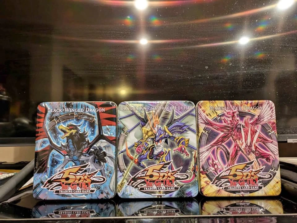 Empty Yu-Gi-Oh collectible tins