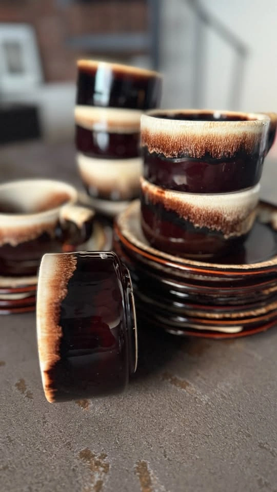 Vintage Penn State Pottery Cups & Saucers – Signed Studio Set - photo 4