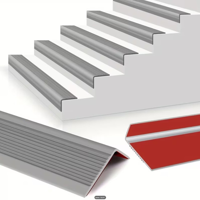 Anti-Slip PVC Stair Protectors - Grey (Treads & Rolls)