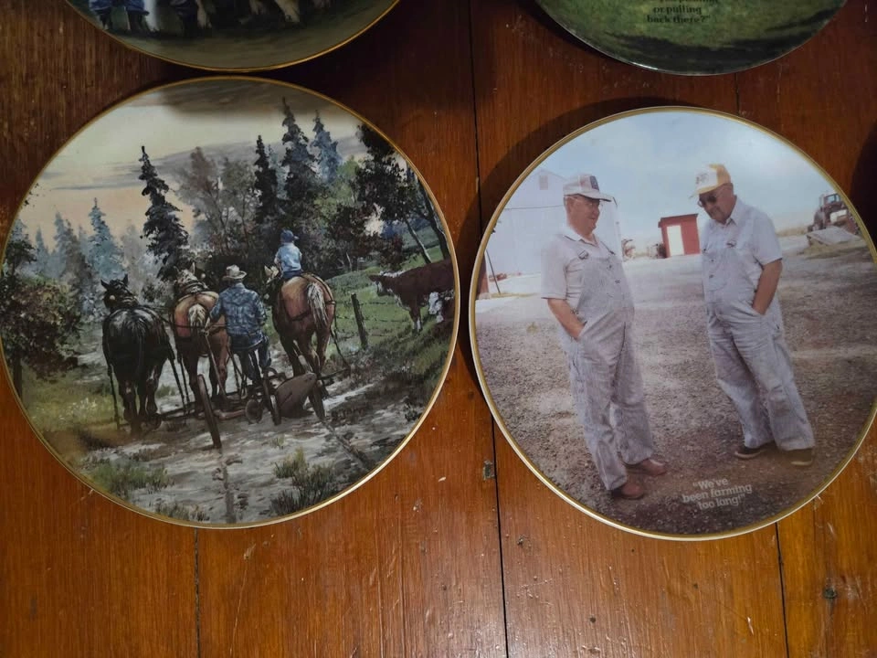 Collector plates with farm scenes - photo 4