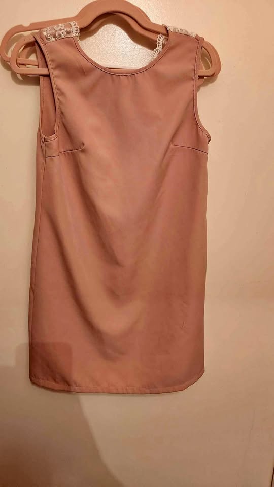 Sleeveless shift dress in pink/blush (medium)