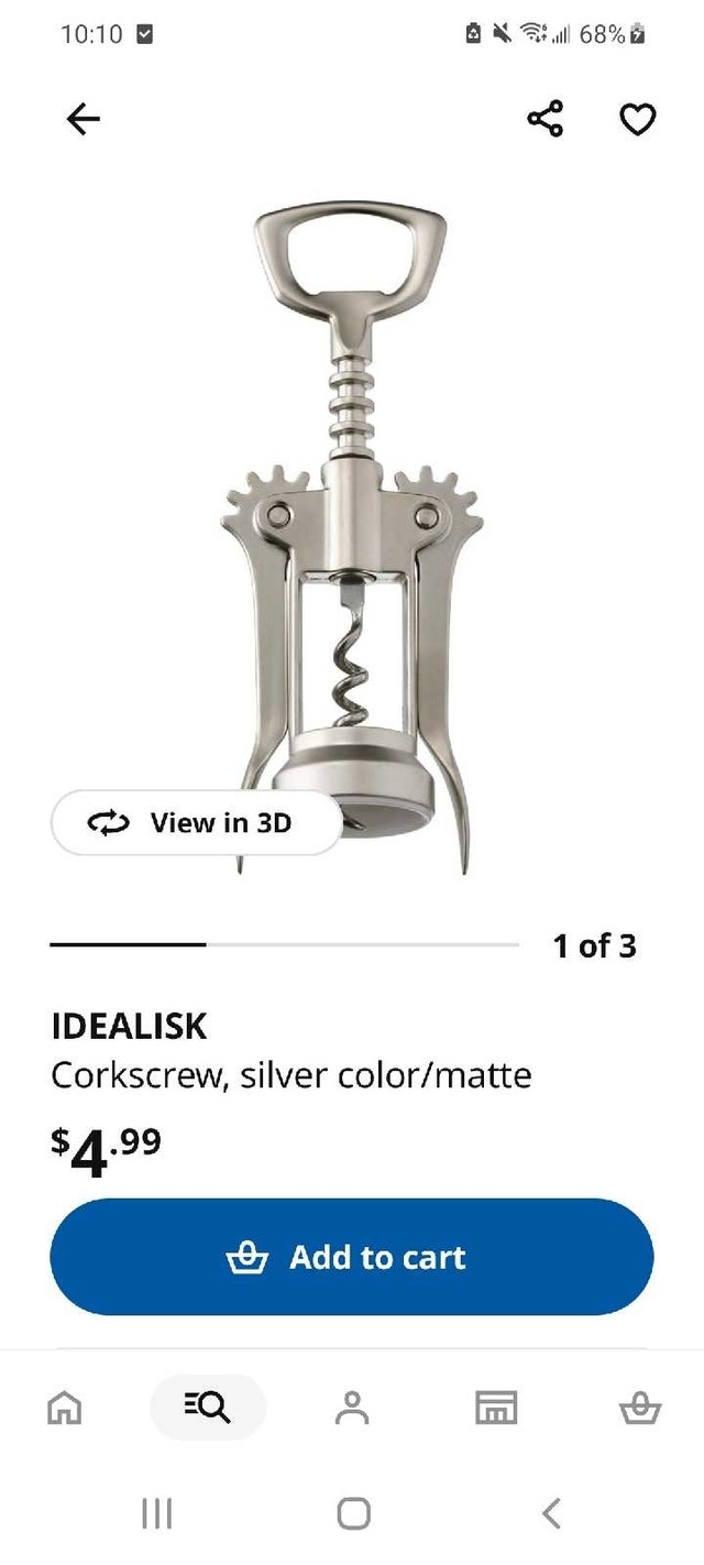 Ikea Idealisk Corkscrew