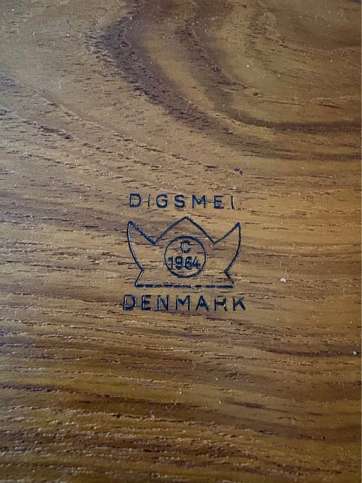 Vintage 1960s Digsmed Denmark Teak Display Tray & Lime Candle Ho - photo 3