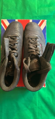 Vintage Reebok Classic Freestyle Hi Top Sneakers Red Double Stra
