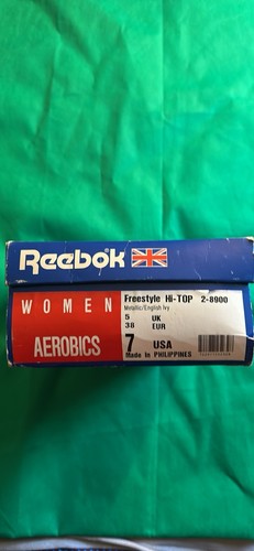 Vintage Reebok Classic Freestyle Hi Top Sneakers Red Double Stra - photo 4