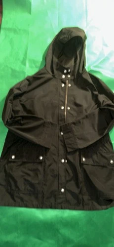 Women's Rain Jacket J. Crew XL Polyester Black