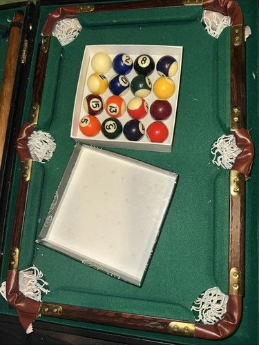 Vintage Table Top Pool Table with Case - photo 2