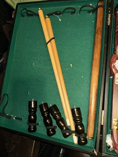 Vintage Table Top Pool Table with Case - photo 3