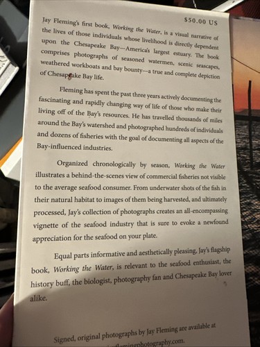 Working the Water by Jay Fleming 2016 Signed Book - photo 4