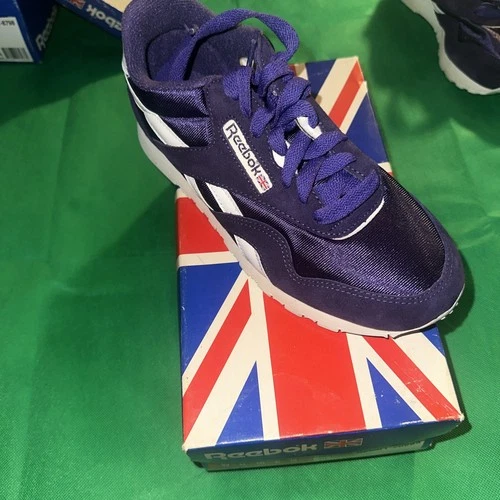 Reebok Classic Nylon Womens Purple Suede Lace Up Sneakers Size 7 - photo 2