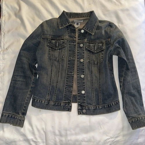 Gap Denim Jacket Womens Small Blue Stretch Button Front Trucker