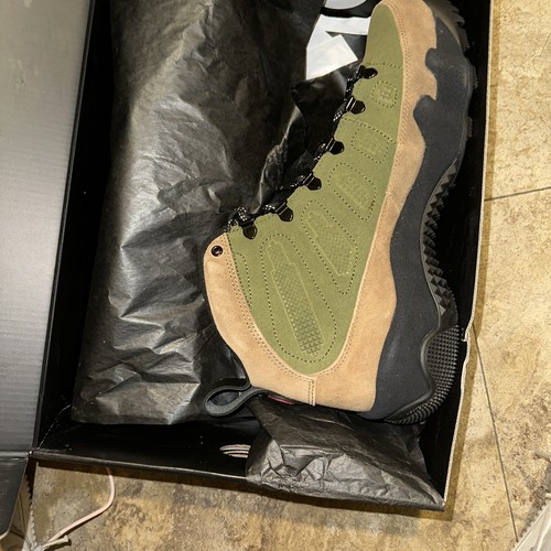 NIKE AIR JORDAN 9 RETRO NRG MILITARY BROWN-LEGION GREEN SZ 12 - photo 2