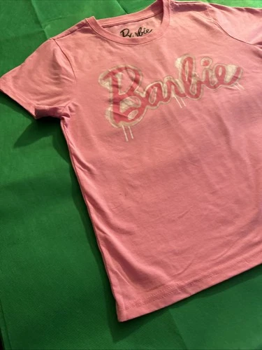 Preowned Great Condition Barbie Pink Logo Graphic Junior's Shirt - photo 5