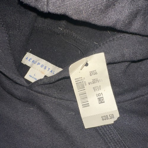 Aeropostale Jr Girl Black Hoodie Logo Graphic Size L - photo 2