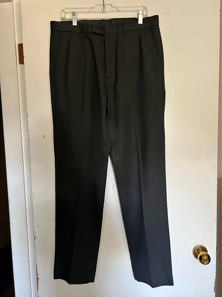M&S COLLECTION Regular Fit Dress Pants Mens Size 34x33 Black