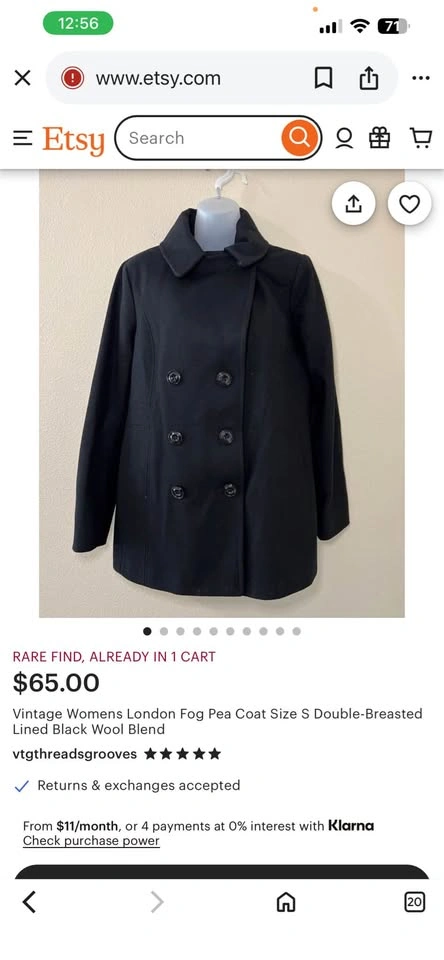Vintage London Fog Pea Coat - Women's Large - photo 2