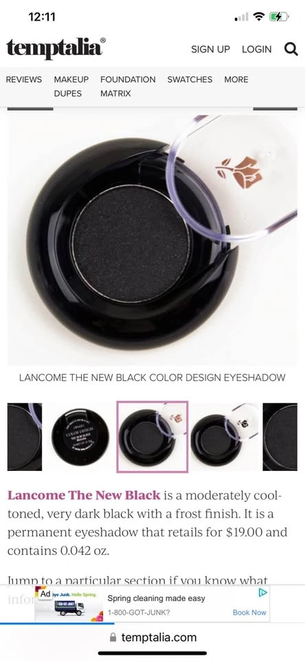New Lancome Eye Shadow Color Design The New Black Metallic - photo 2