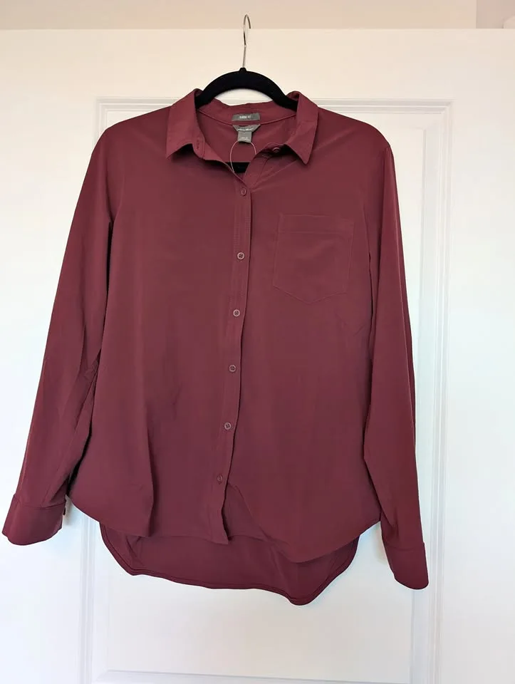 Eddie Bauer Women's L Red Button Up Shirt thumbnail