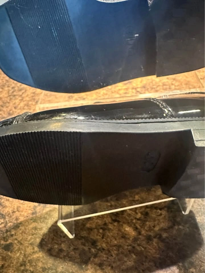 Syd Silver Formals Black Patent Leather Dress Shoes Size 10 Boys - photo 3