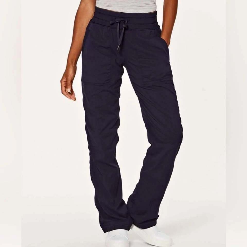 Lululemon Dance Studio Midnight Navy Tie Bottom Pants - Size 4