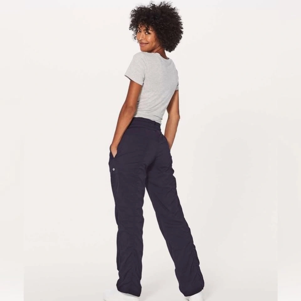 Lululemon Dance Studio Midnight Navy Tie Bottom Pants - Size 4 - photo 2