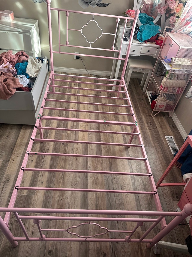 Light Pink Twin Bed Frame