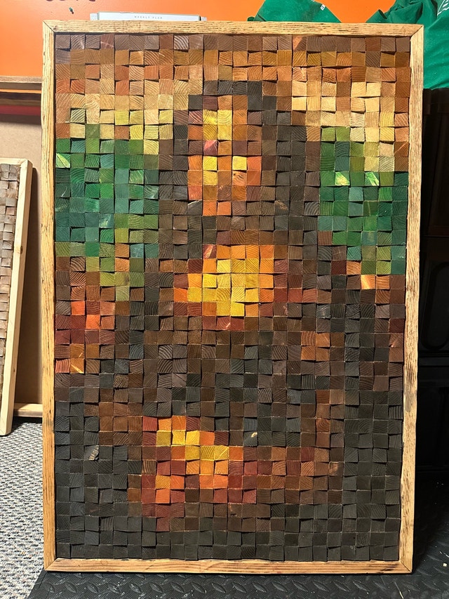 MONA LISA - WOOD PIXEL ART - photo 2