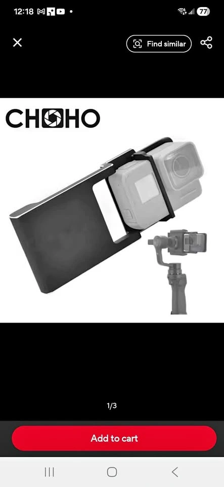 GoPro Mount for DJI Osmo Gimbal (Not for 12/13)