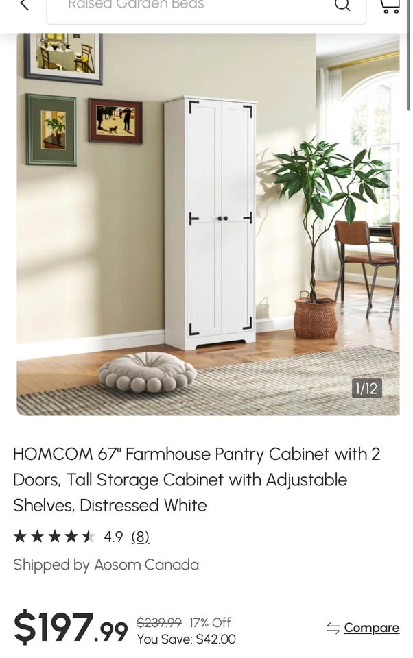 67" Farmhouse Pantry Cabinet!! - photo 2