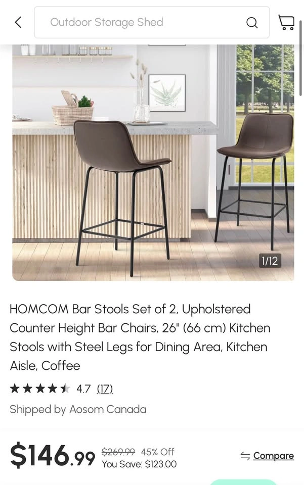 Bar Stools Set of 2 - photo 2