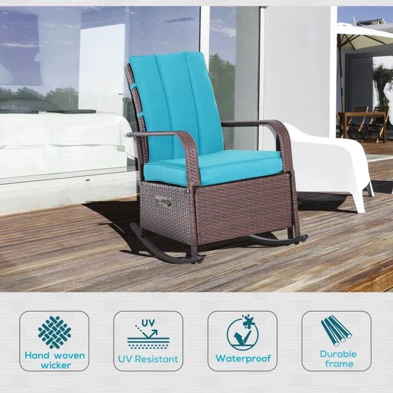 Outdoor Wicker Rocking Chair - photo 5