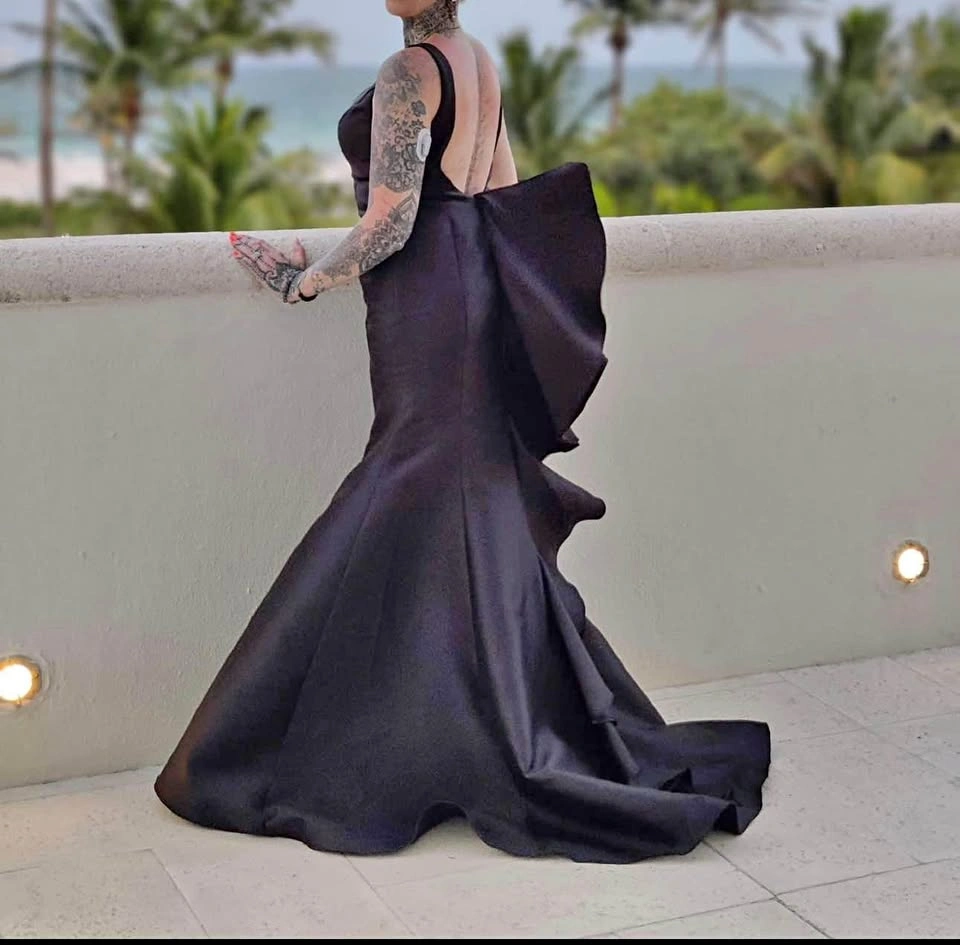 Zoey Grey Mermaid Style Formal Dress - Size 10