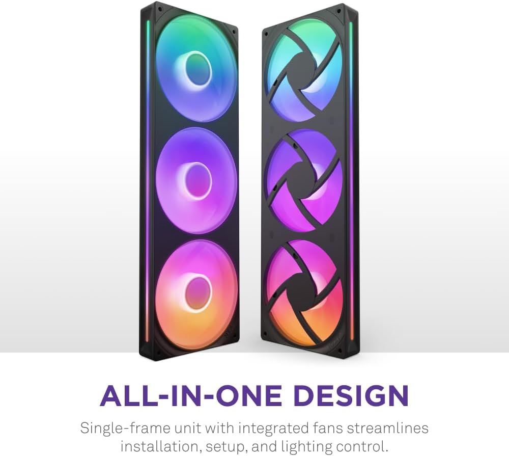 NZXT F360 RGB Core 360mm Fan Unit w/ 3x 120mm RGB Fans - photo 3