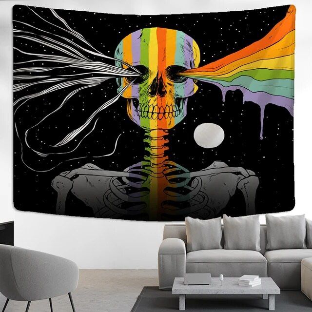 Dripping Skull Tapestry - 50 in x 60 in