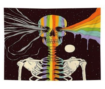 Dripping Skull Tapestry - 50 in x 60 in - photo 2