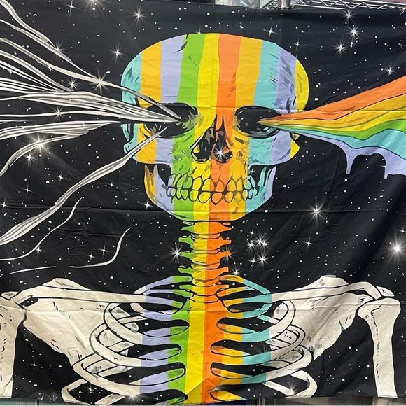 Dripping Skull Tapestry - 50 in x 60 in - photo 3