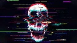 Digital Skull Tapestry - 50 in x 60 in - photo 2