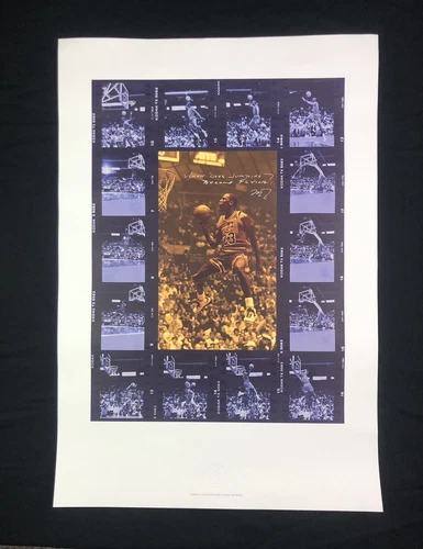 Michael Jordan "Flying" Lithograph 1999 Rare Air Media