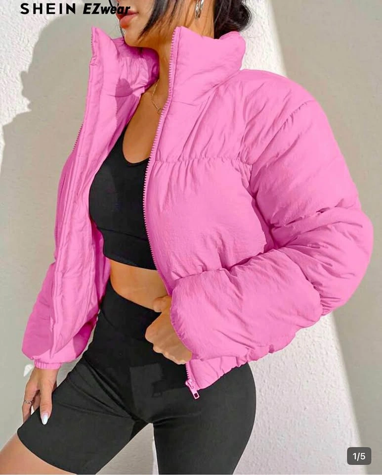 SHEIN Pink Puffer Jacket
