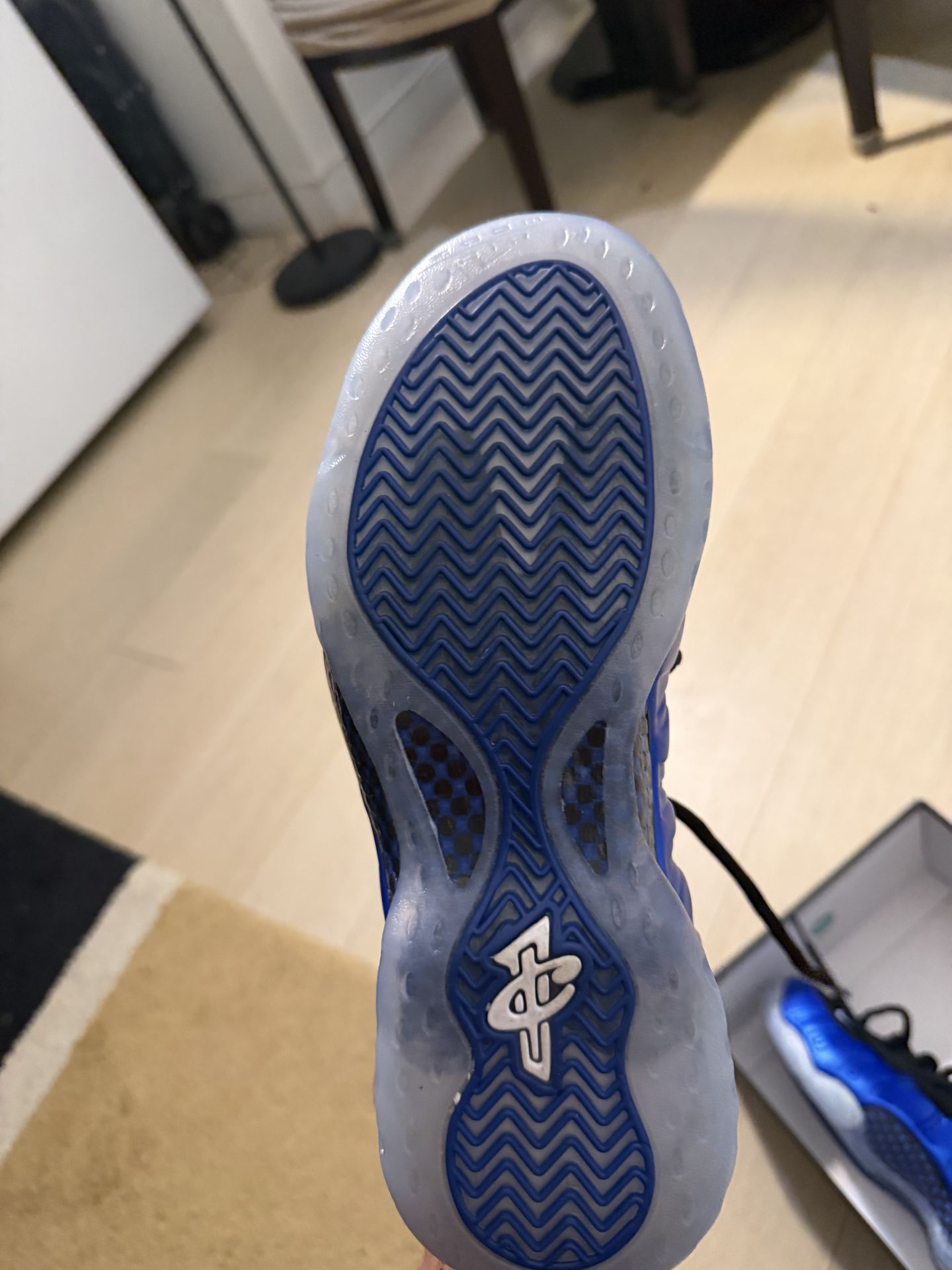 Nike Foamposite Royal Blue Sneakers in Box SIZE 8 - photo 2