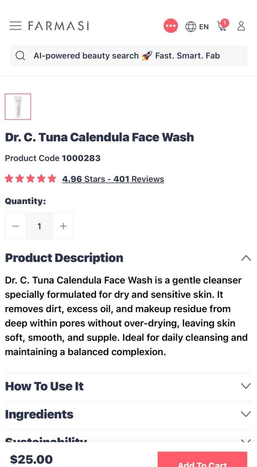 Farmasi Dr. C. Tuna Calendula Oil Face Wash - photo 4