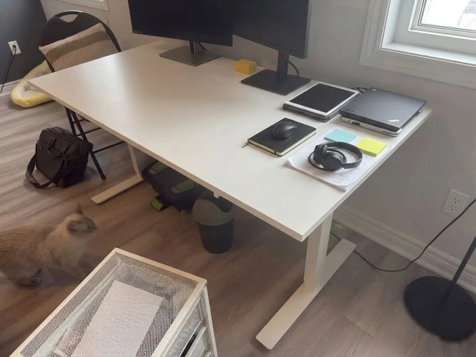 IKEA TROTTEN Sit/Stand Desk (White, 160x80 cm) - photo 3