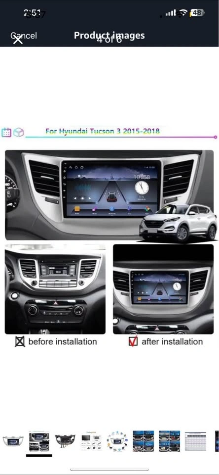 🥕 Car Navigation System for Hyundai Tucson 9 Inch 4GB / 64GB - photo 4