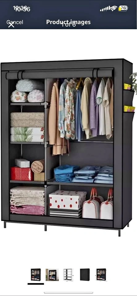 🥕 Portable Wardrobe Closet Clothes Organizer