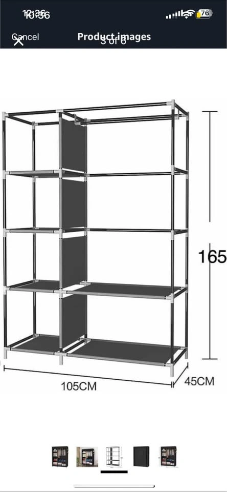 🥕 Portable Wardrobe Closet Clothes Organizer - photo 3