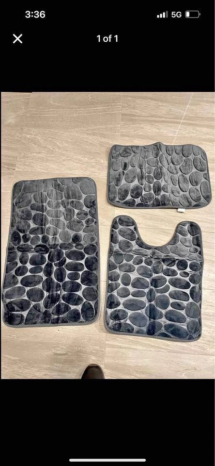 🥕 Bathroom Mat Set - 3 Piece