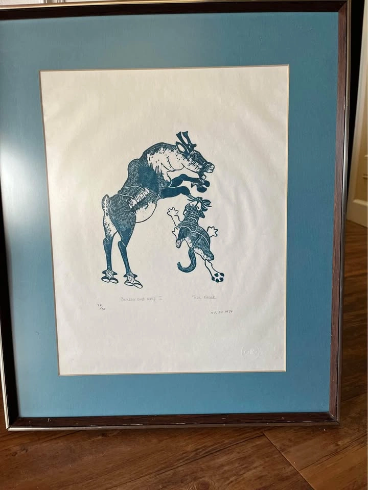 Tivi - Etook Collection 1978 Caribou and the Wolf