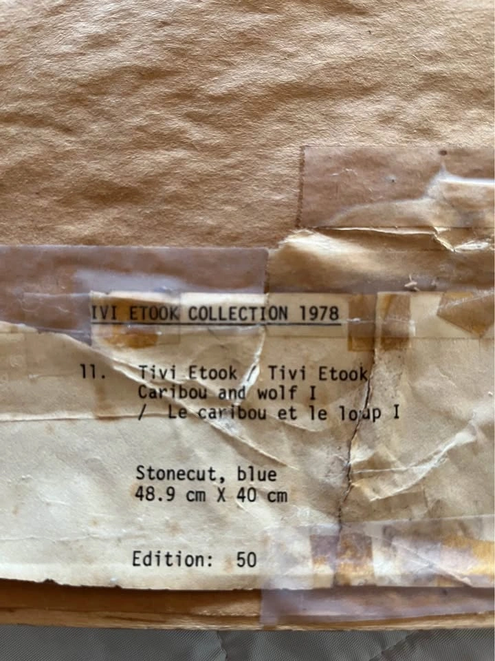 Tivi - Etook Collection 1978 Caribou and the Wolf - photo 5