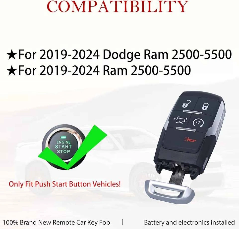 Smart Key for RAM 2500/3500 (2019-2024) - photo 3