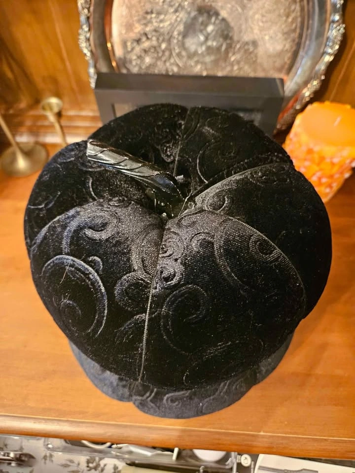 Halloween Black Velvet Plush Pumpkin Stack - photo 3